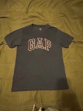 GAP Men's Embroidered Arch Logo T-Shirt Navy Blue Size Small